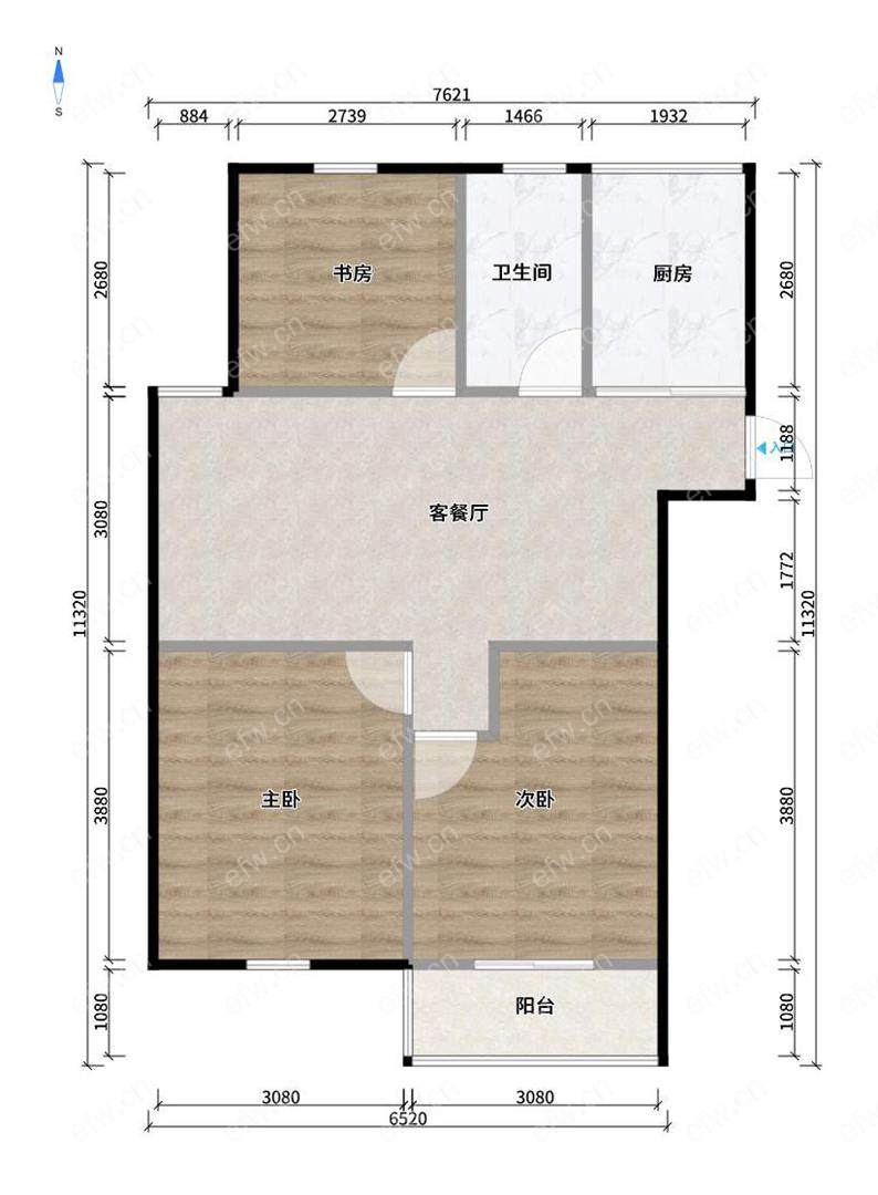 盛岸路双地铁口 二泉花园 装修三房 南北通透 户型好