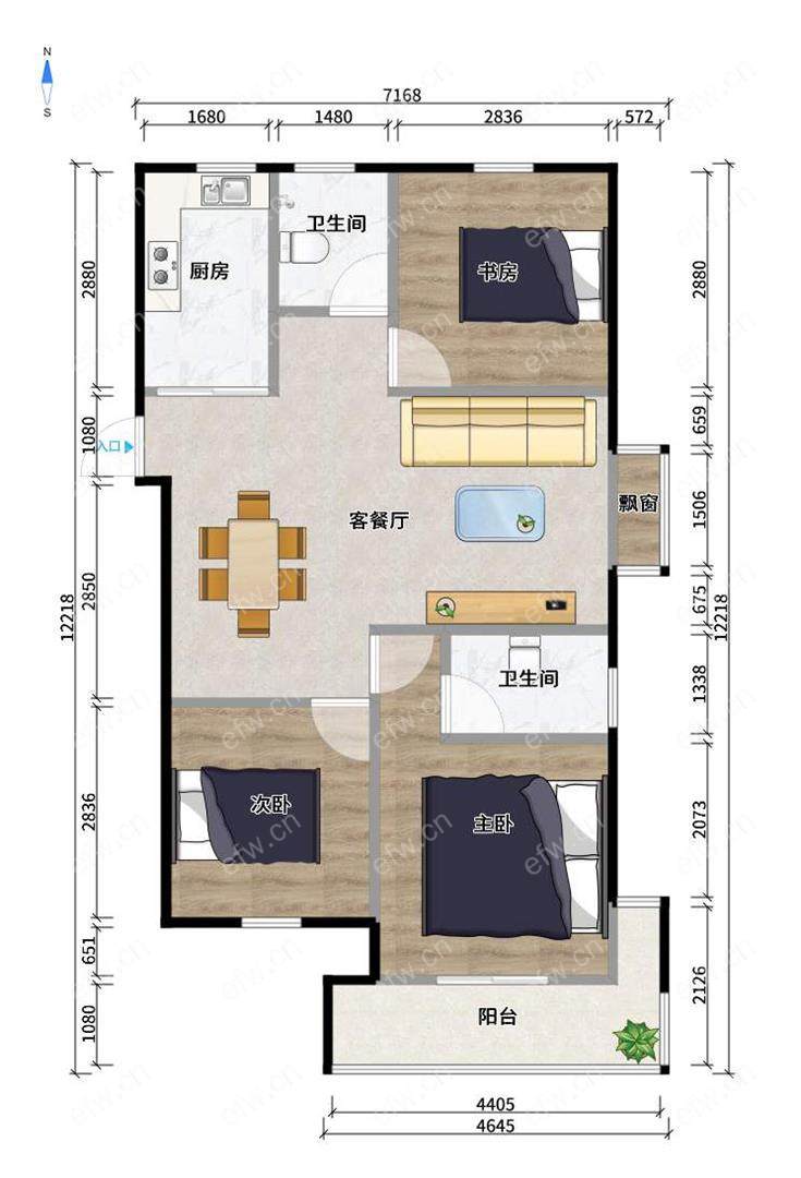 蓉湖山水精装电梯3房2卫拎包入住