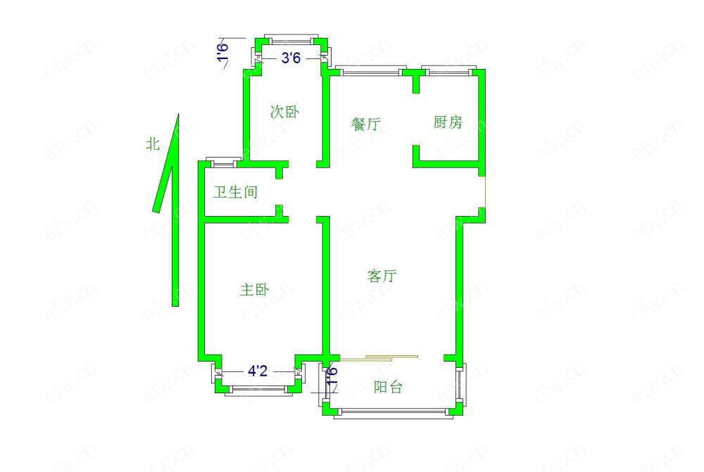 云景佳园 2室2厅1