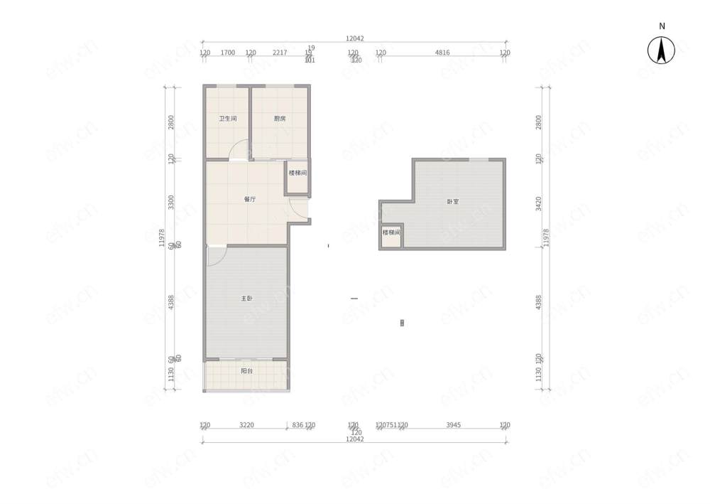 中北新村 2室1厅1卫