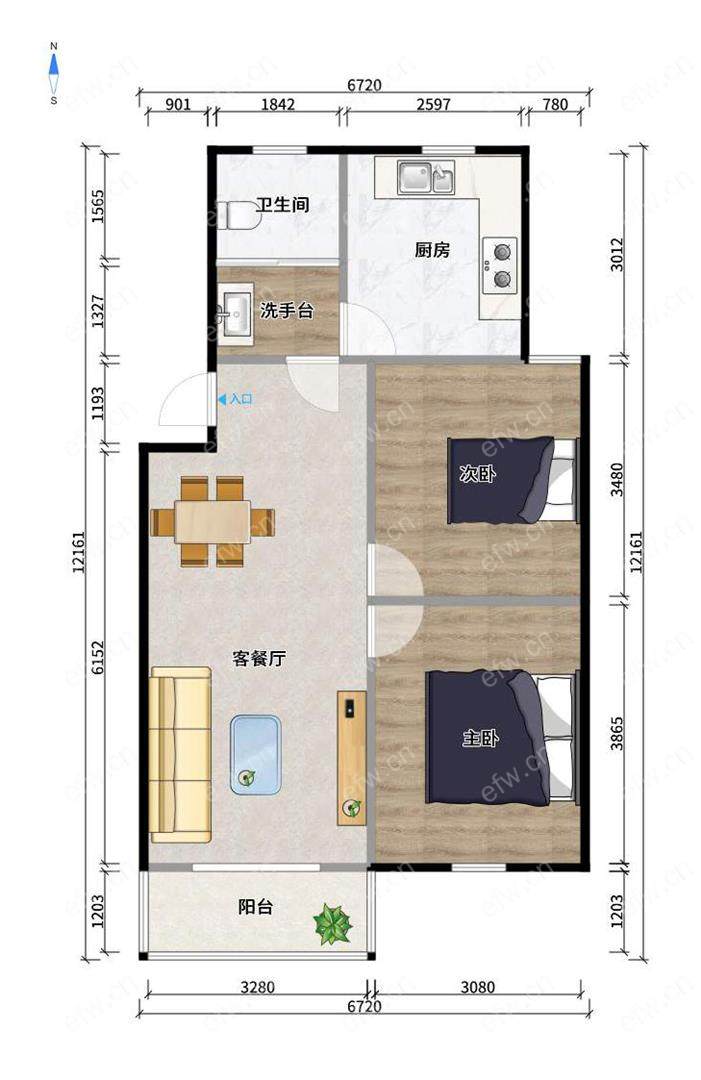 惠泉花园 2室2厅