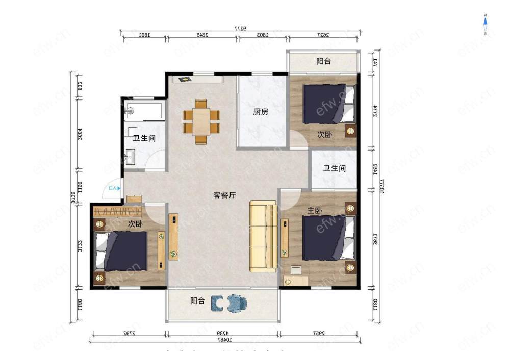 商品房无土出天润园 新装3室2厅 128.66平 采光无遮