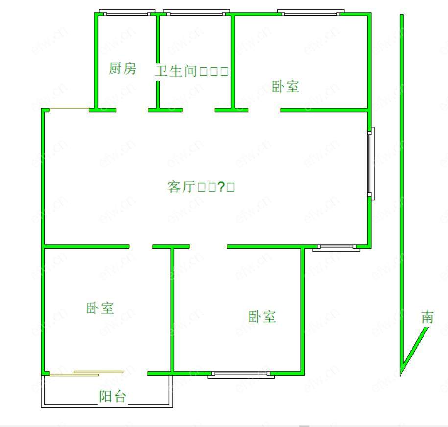 民丰西苑精装3房带边窗