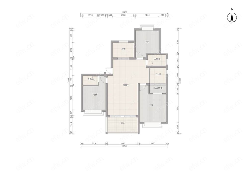 西水东W公馆 3室1厅