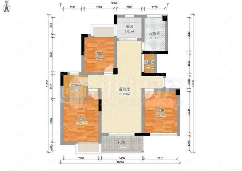 长安怡和家园 3室2厅