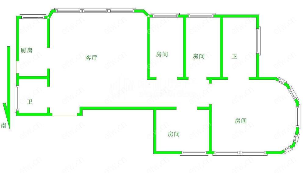 简装客厅朝大方便看房