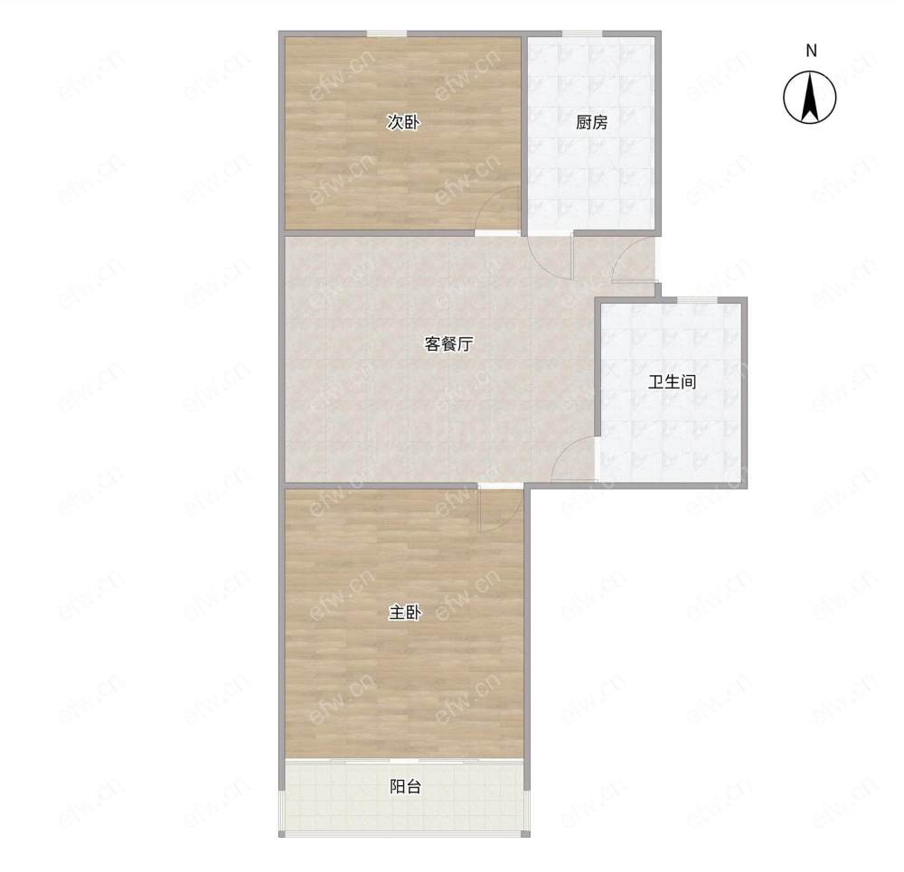 棉花巷 2室1厅 80.37平