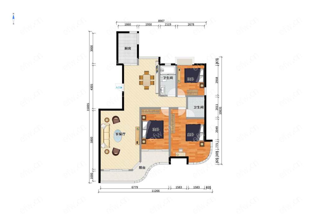 奥林花园A区自住装修拎包入住