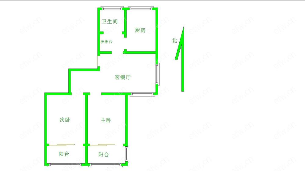 梁湖家园     精装2室1厅