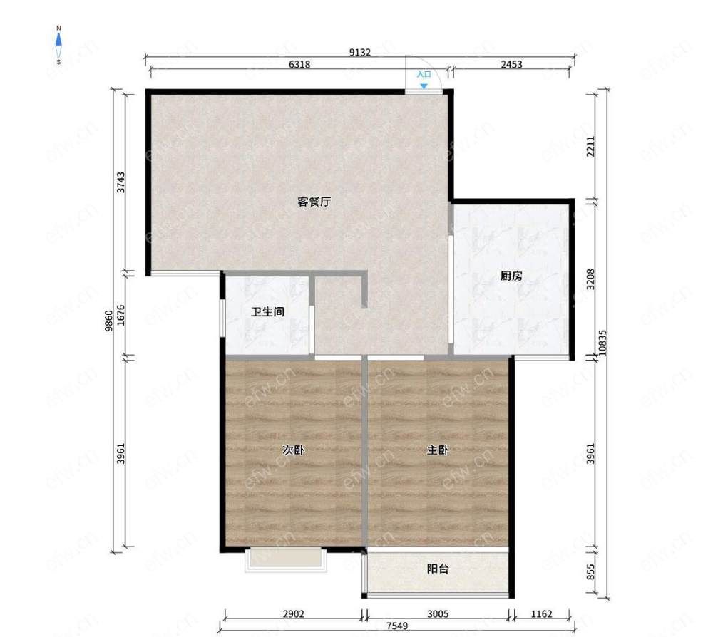 梨花家园全新毛坯末住人15楼84.15一