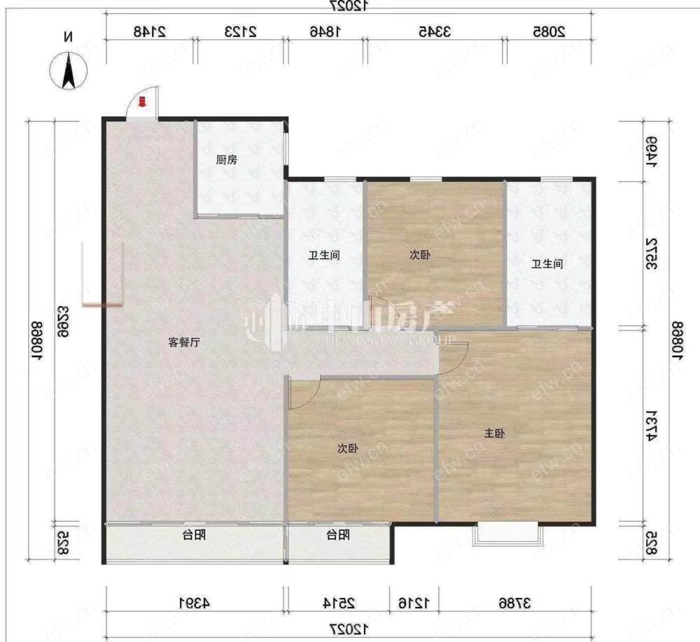 婚装全明东边户room房,village 格局工整合理