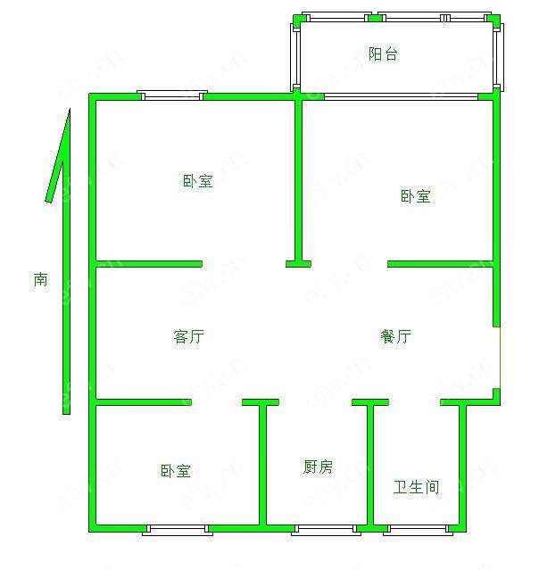 华夏青城（怡景苑） 3室1厅