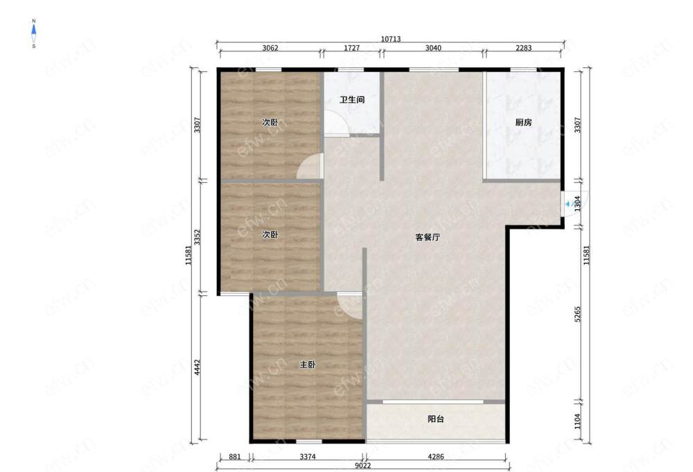 新街家园 3室2厅1卫