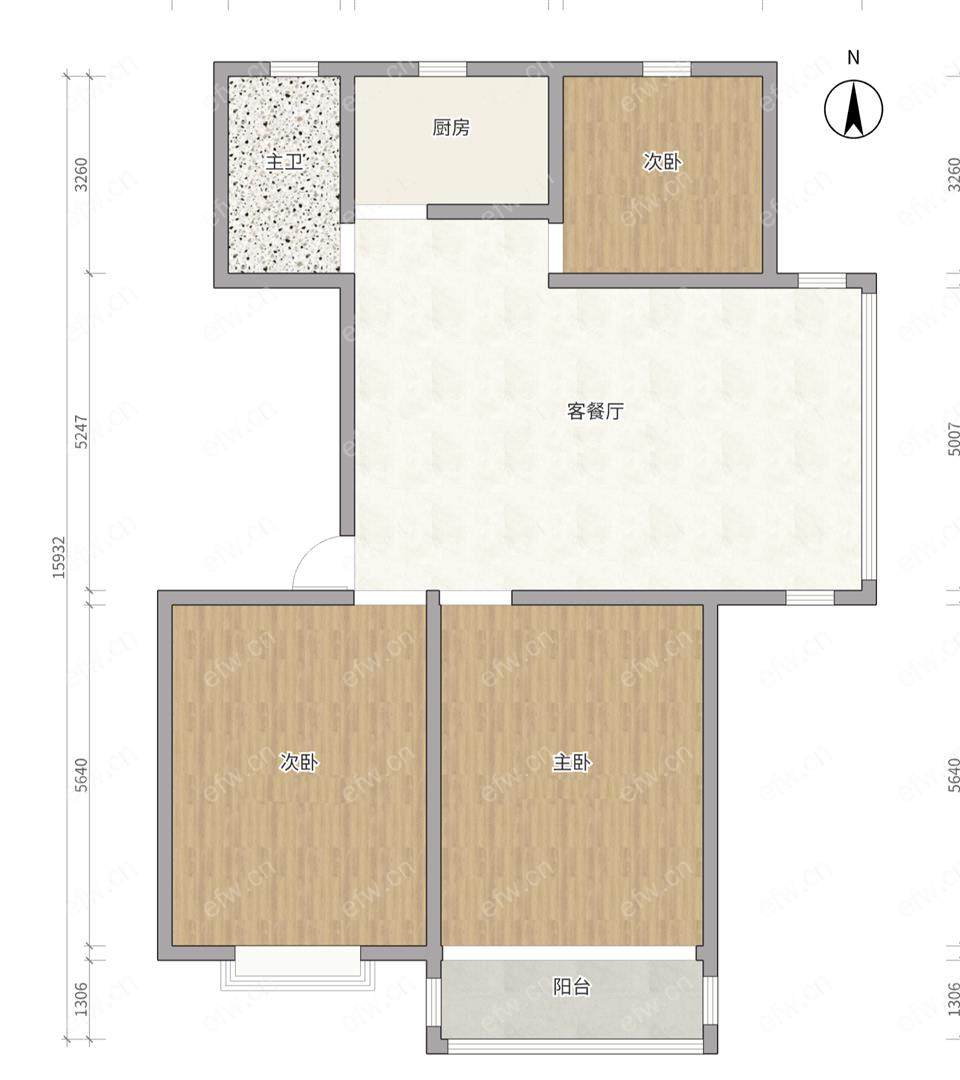 五河苑3房2厅小高层，纯毛坯