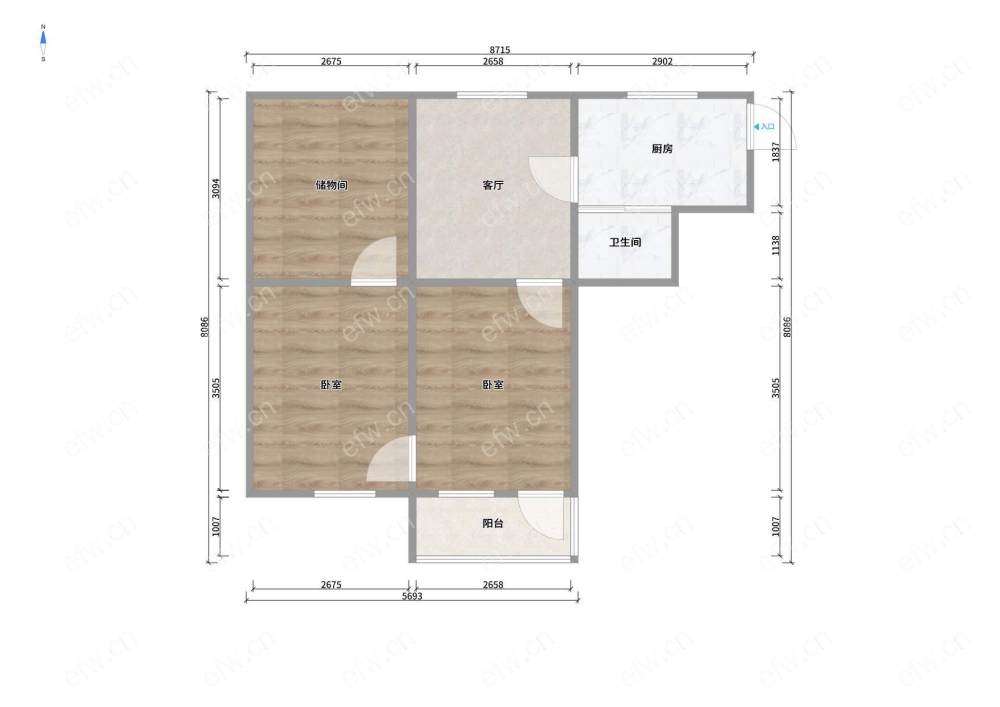 建设新村      2室1厅