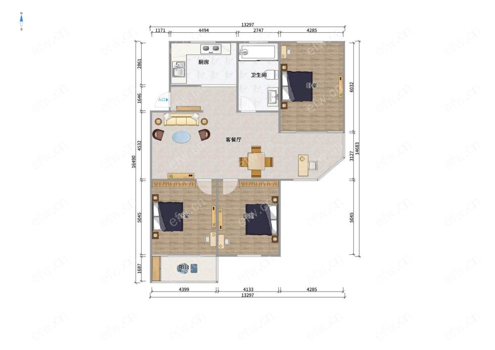 建设新村     3室2厅