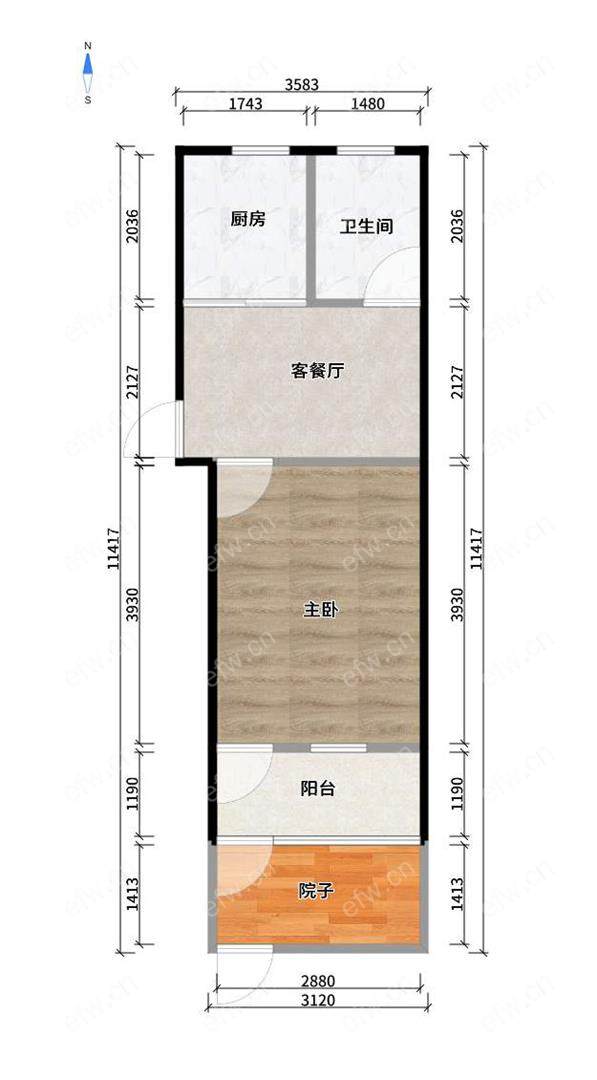 惠峰新村 1室1厅......