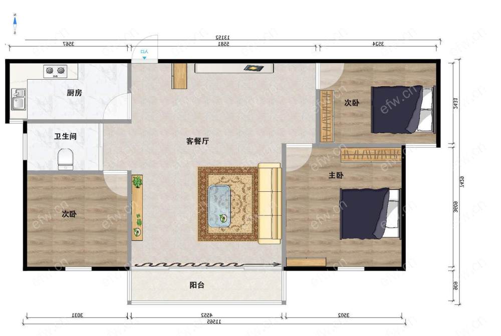 阳光100阿尔勒 3室2厅