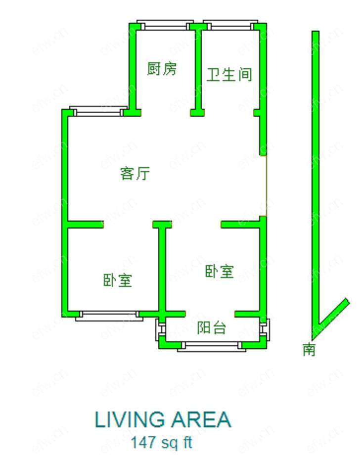 长宁苑简装2室2厅1卫