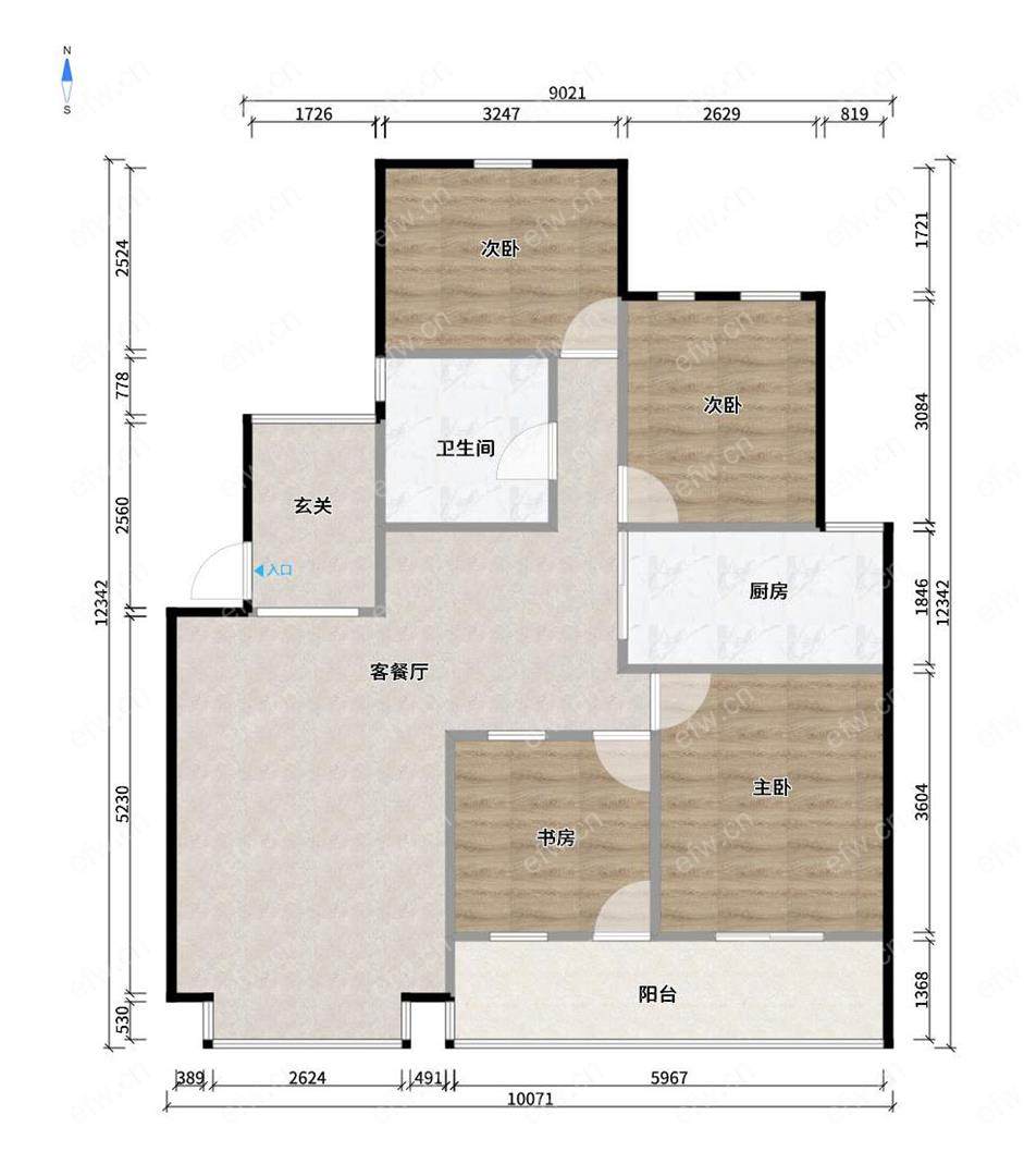 婚装全明东边户3房,蓉湖山水（奕盛花园）