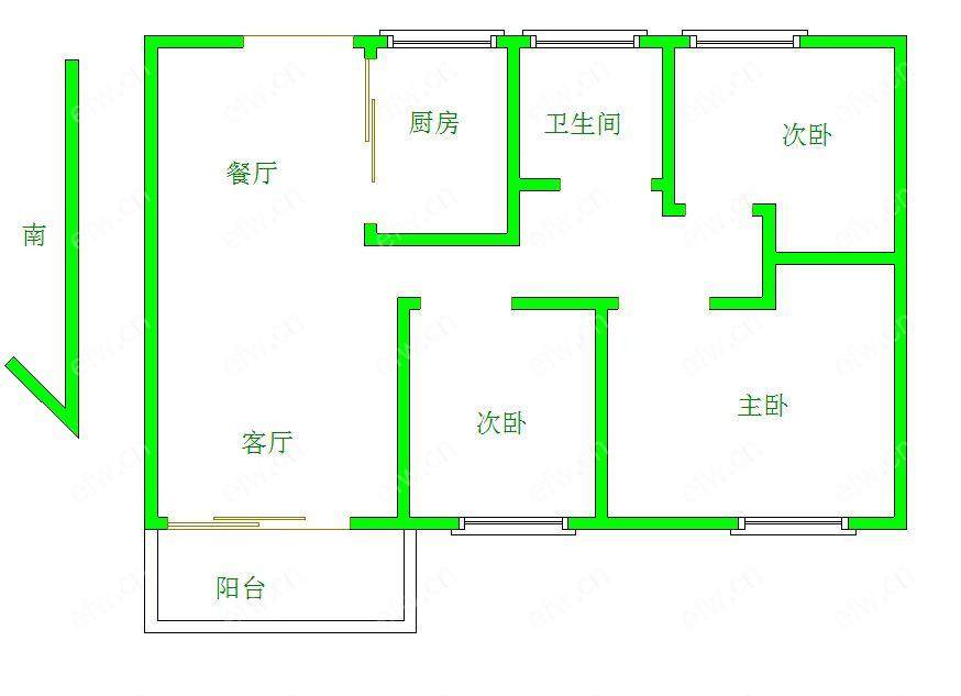 太平洋城中城三期B区(惠太商业广场） 3房 全明户型 另送家电