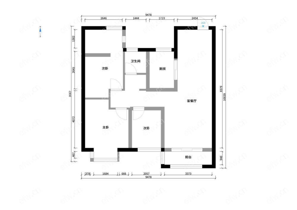 自住精装3房 满五