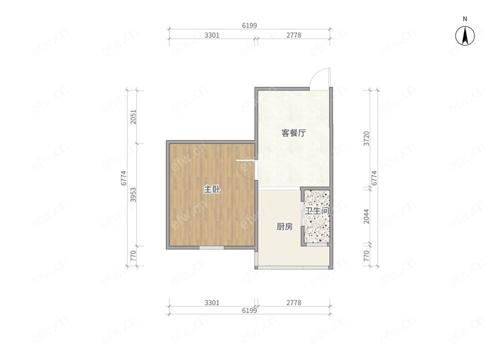 芦庄二区 1房 全明户型 另送家电