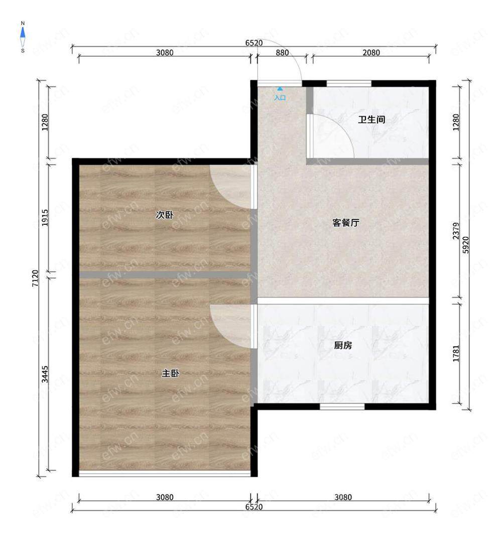 惠峰新村         2室1厅