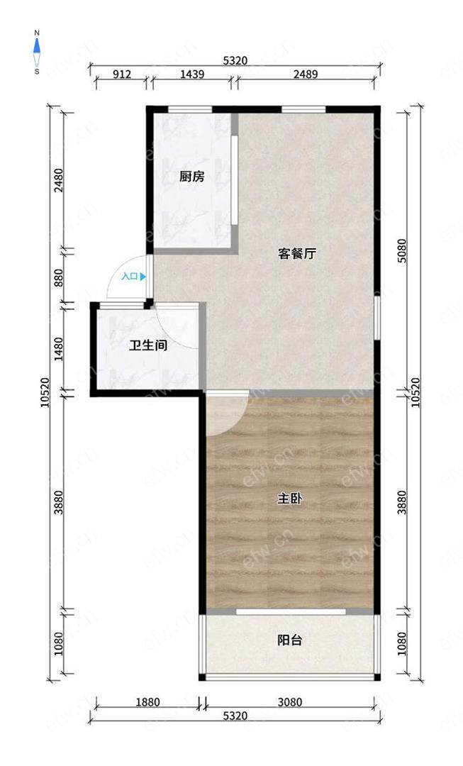 梅林春苑 2室1厅