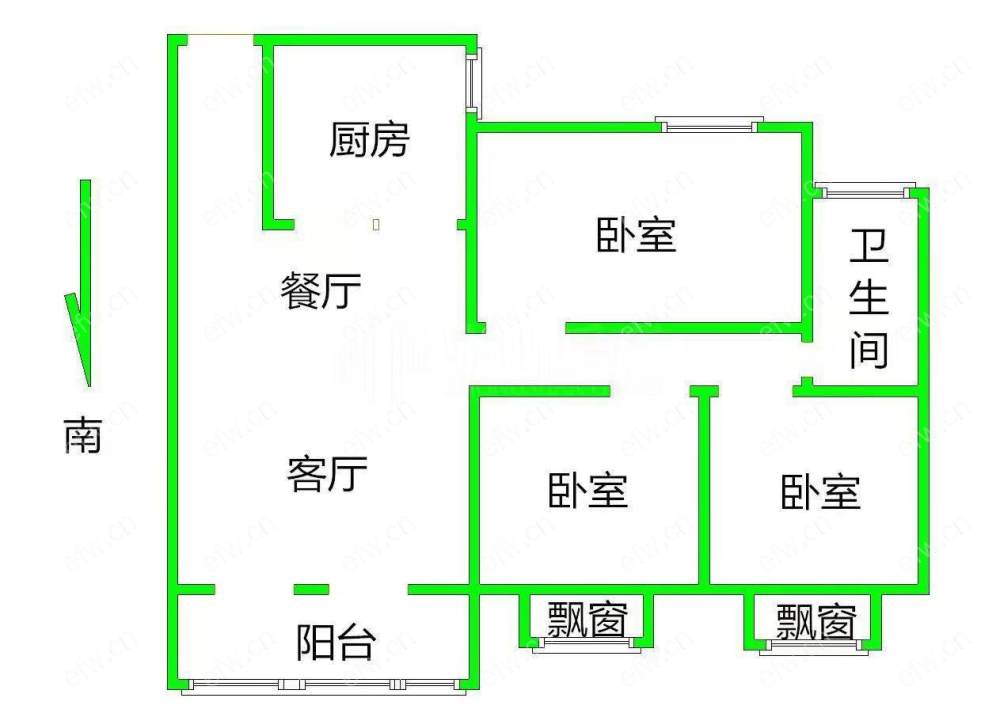 绿地西水晶舍 3房 全明户型 另送家电