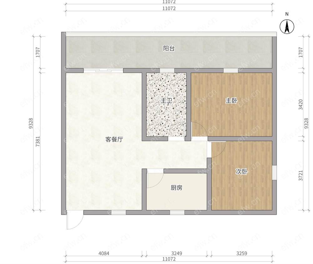 阳光100际新城 2室1厅