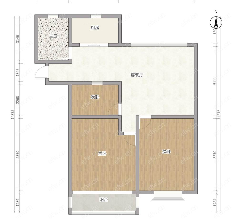 广石家园 3室2厅 全新装修