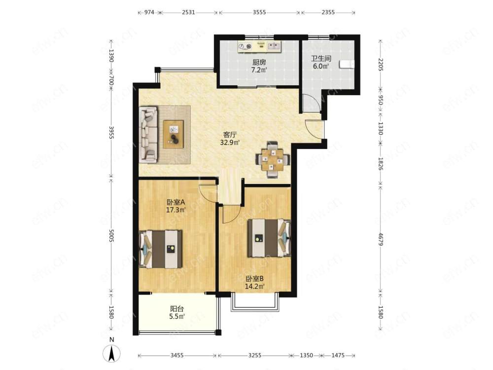 瑞星家园607所商品房精装修