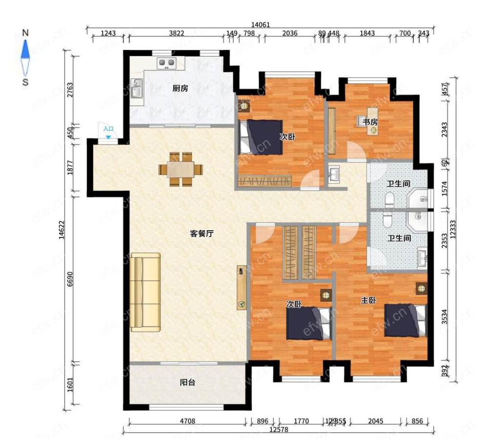 融创朗山 婚装20万全送 四房两厅两卫 工作异地调动