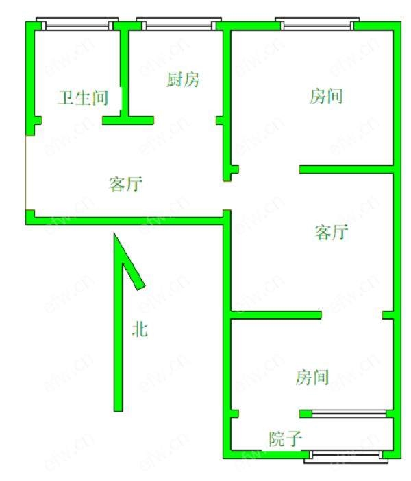 刘潭二村 2    室1厅