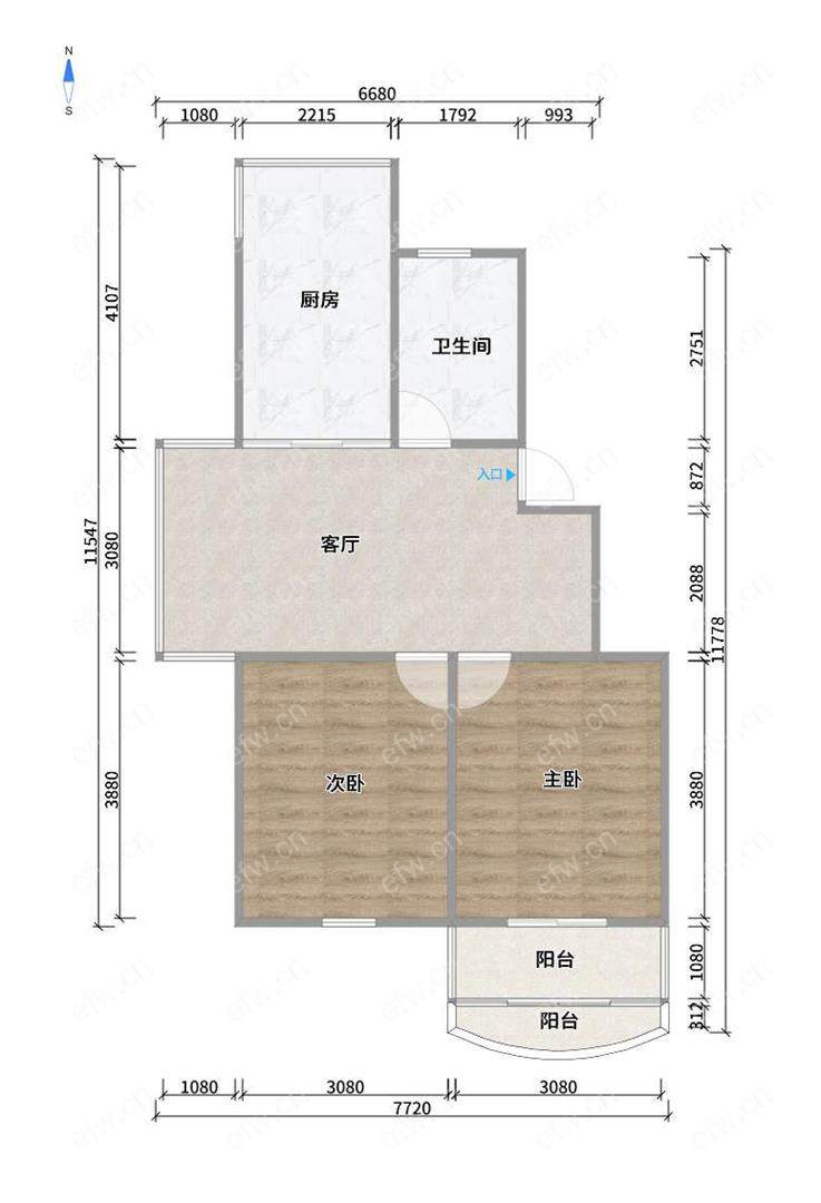 精装修三房，户型南北通透，看房方便