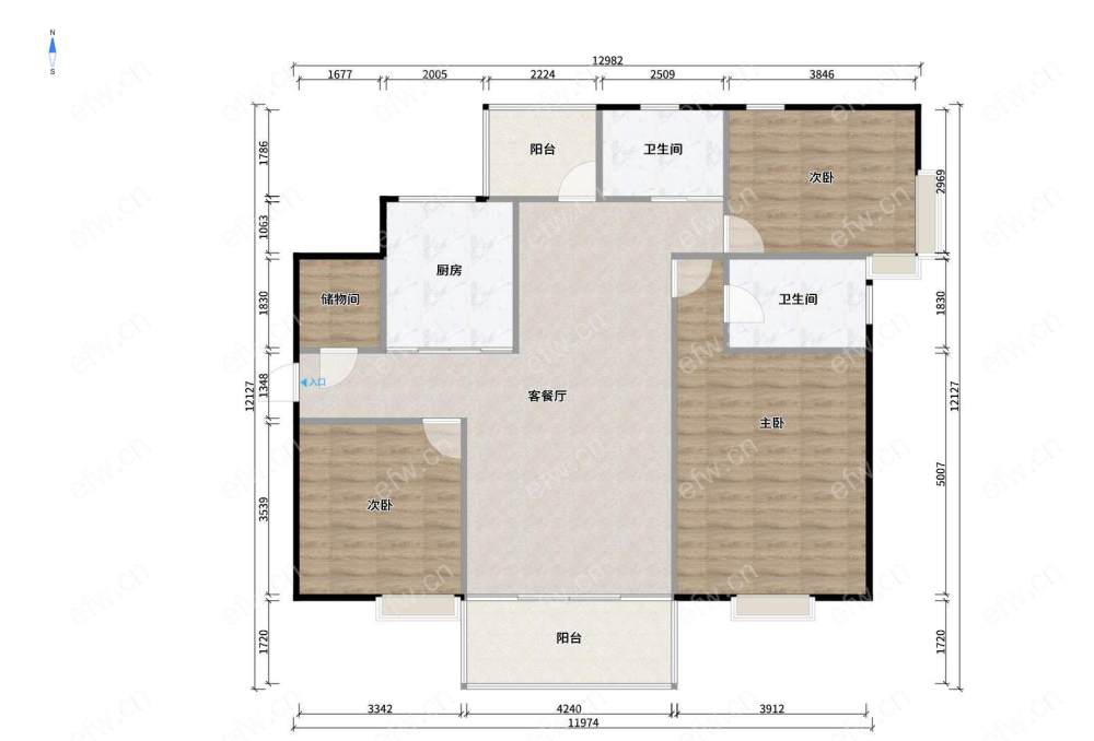 天一城 3房 全明户型 另送家电