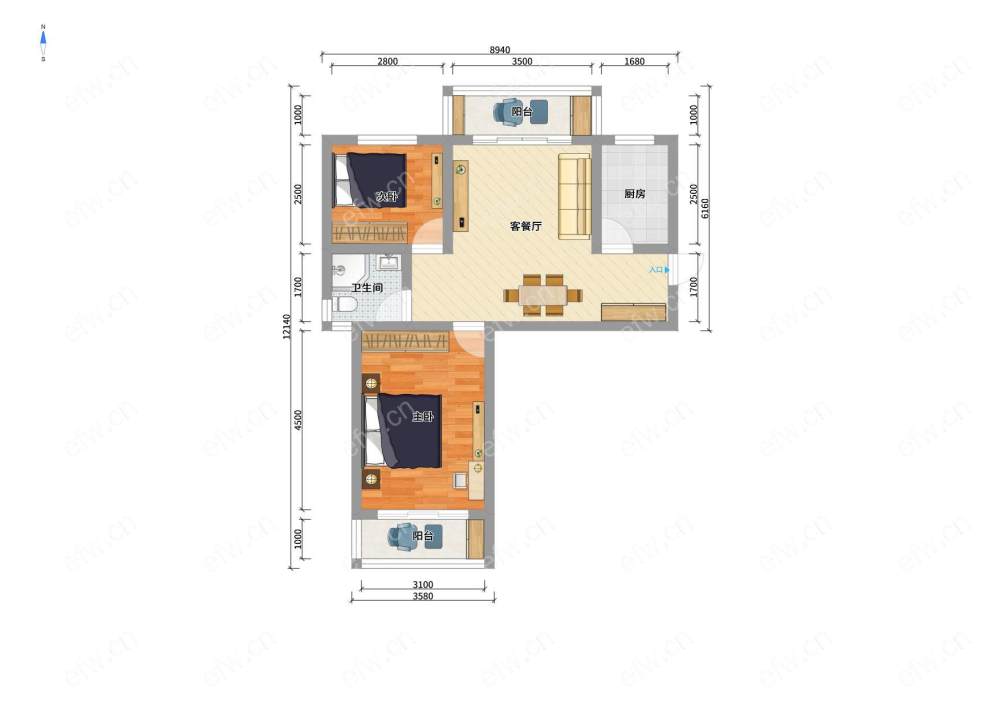 新住友家园2房2厅全装修，商品房无土出。