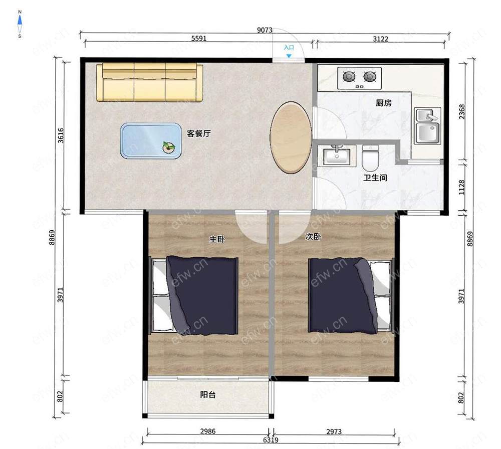全屋精装自住装修，带地暖