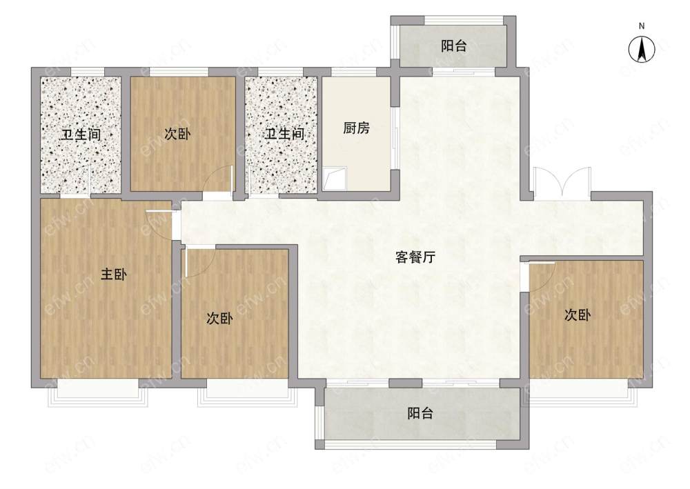 圆融广场精装4房2厅2卫位置