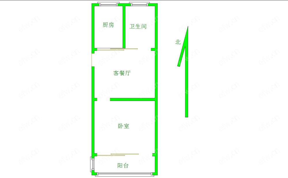 蓓蕾新村     简装1室1厅