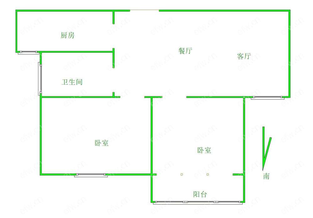 寺头家园 2室2厅1卫生间666666