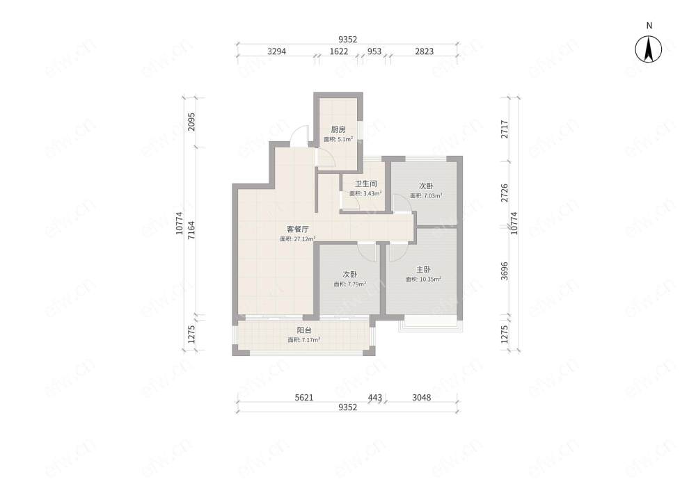 3房豪装拎包即住,美的爱情云筑尽享优雅品质,多重阳台+飘窗