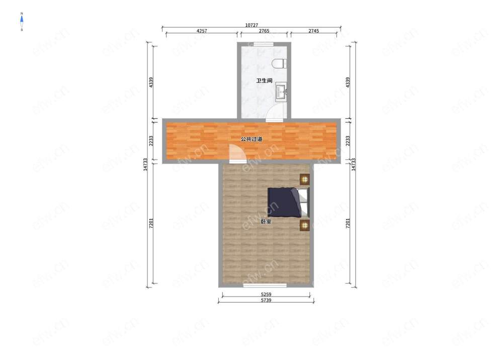 建设新村1房1厅