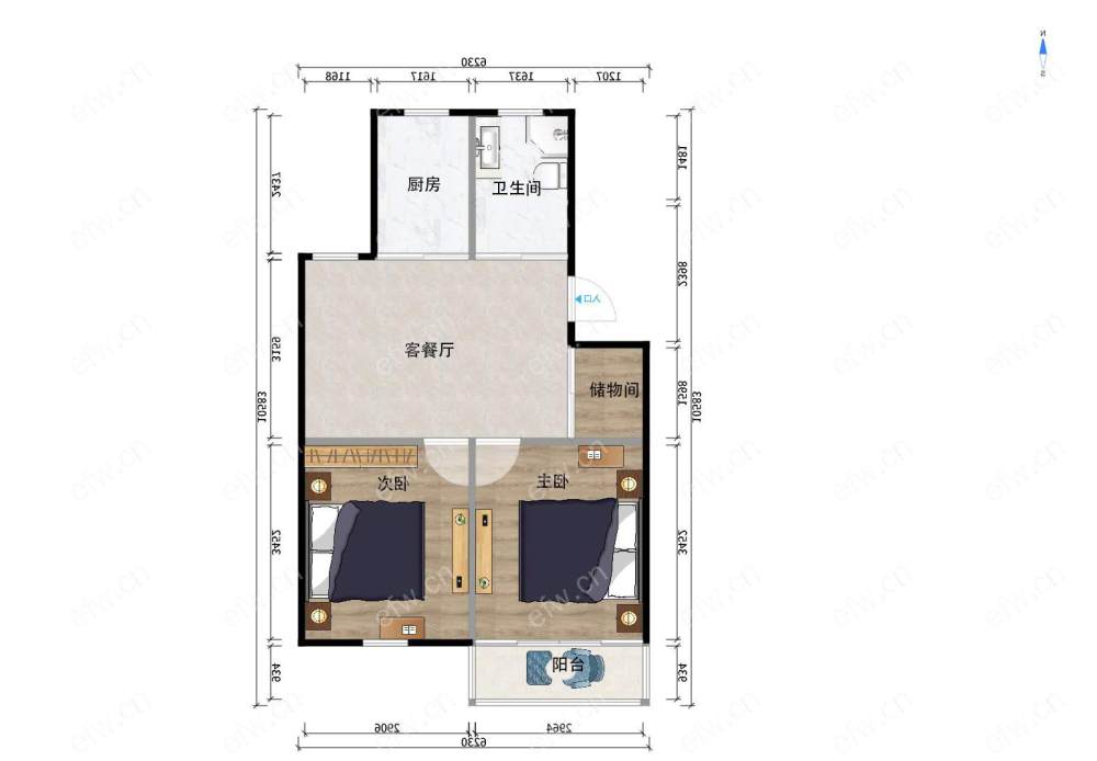 广石家园 2房 全明户型 另送家电