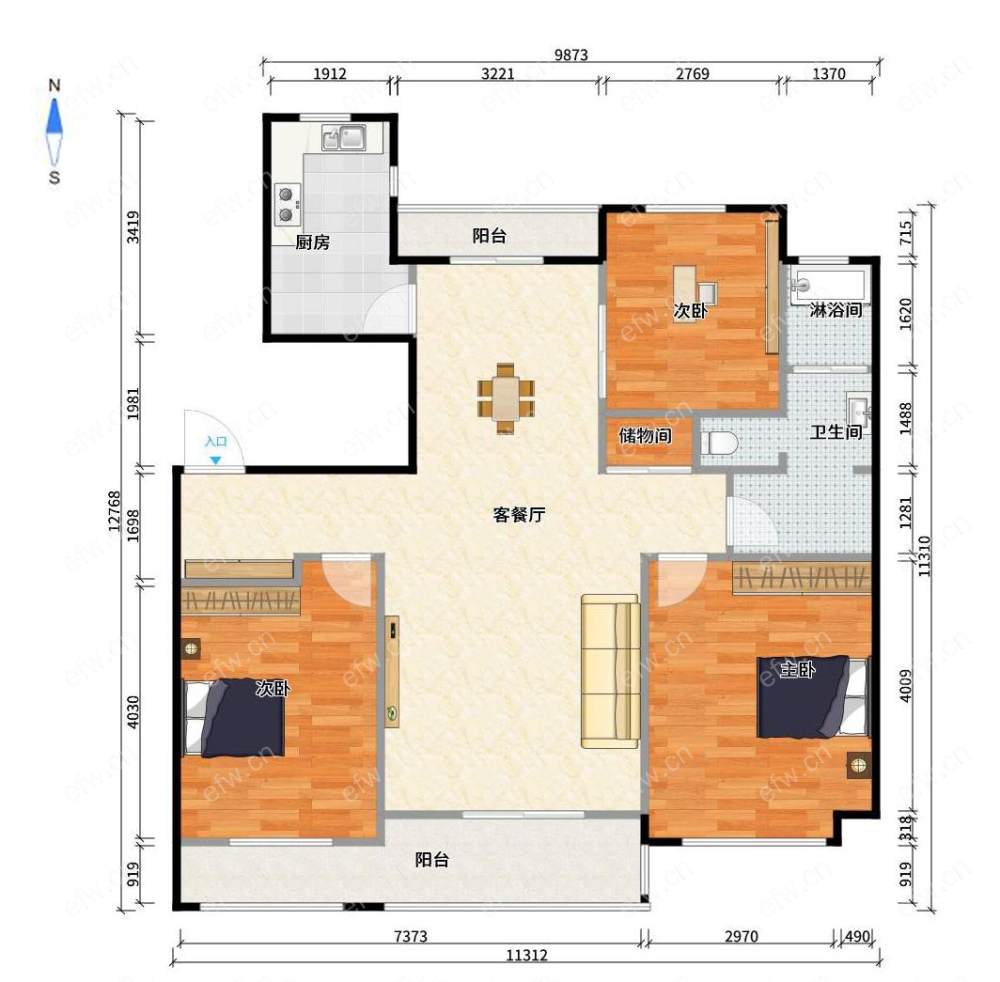 自住豪华装修三室满五