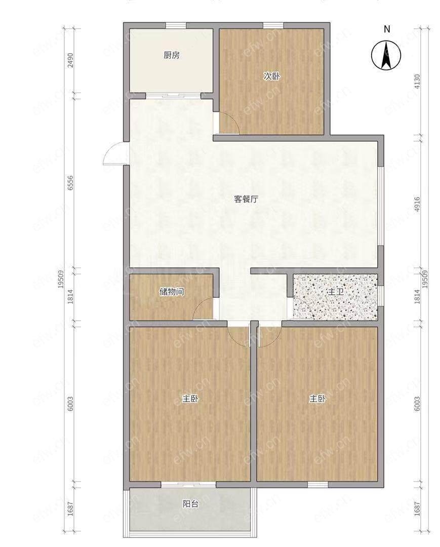 婚装全明东边户，格局工整合理