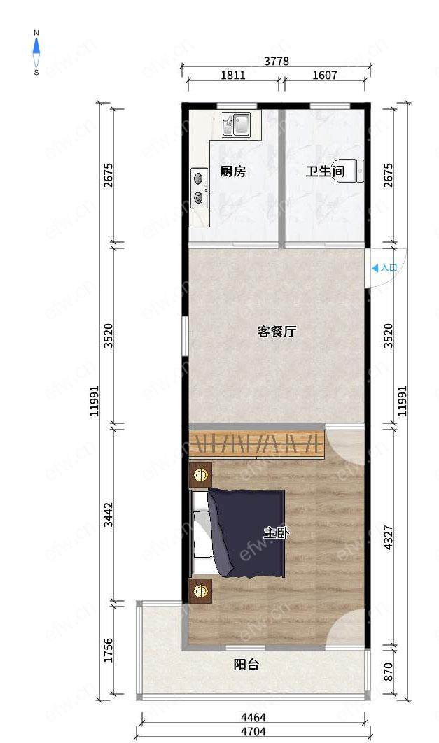 五河新村老装修一室一厅