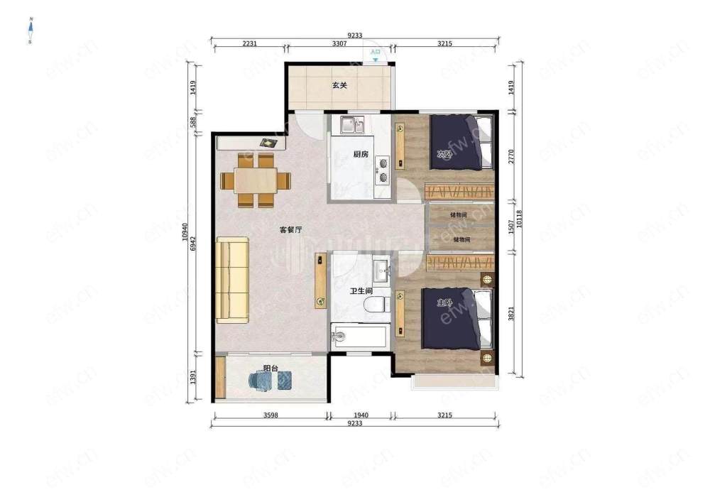 长江路地铁口万科精致2房