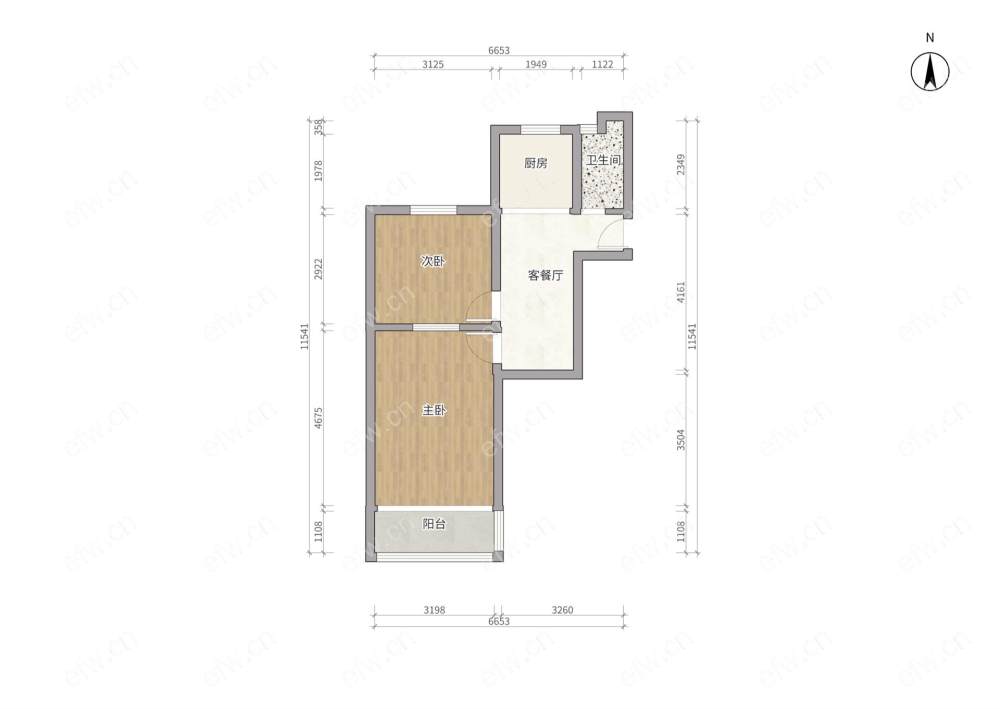 中联新村 2房 全明户型 另送家电